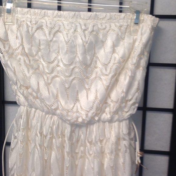 New Sans Souchi Strapless BOHO lace dress dress size S - Picture 2 of 4